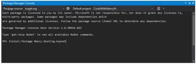 Package Manager Console
